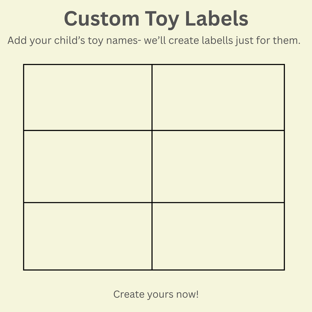 Digital Custom Toy Labels + Cleanup Chart (Printable)